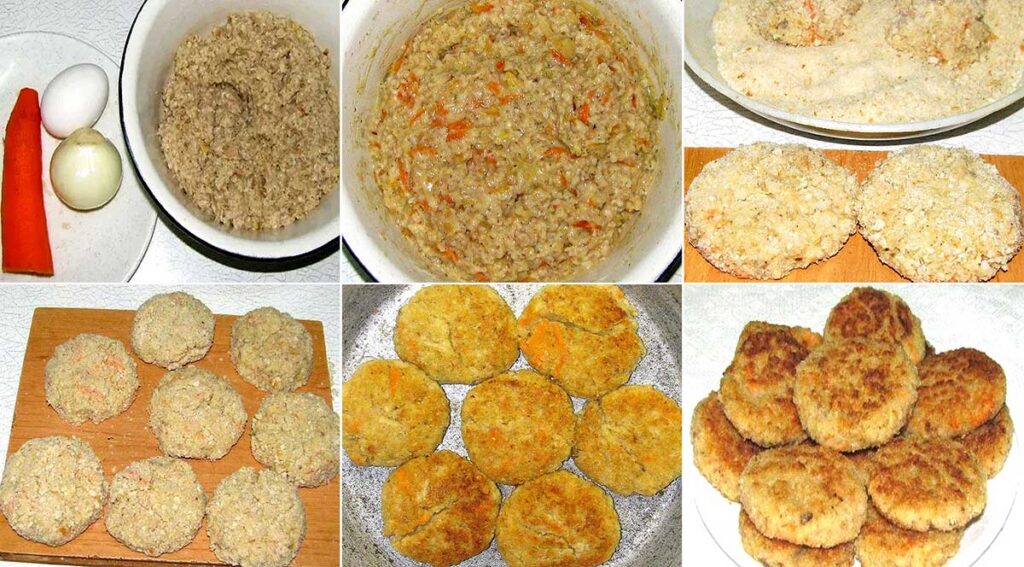 Котлеты без мяса по шагам